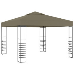 Tenda de jardim 3x3m 180 g/m² cinzento-acastanhado
