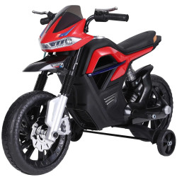Mota Elétrica Infantil Motocicleta para Crianças acima de 3 anos Bateria 6V com Luzes e Música 105x52,3x62,3 cm Vermelho