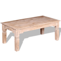 Mesa de centro em madeira de acácia 110x60x45 cm
