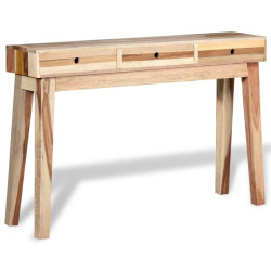Mesa consola em madeira reciclada maciça