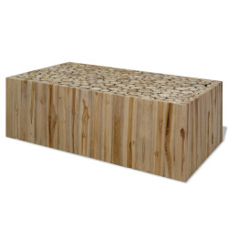 Mesa de centro em madeira de teca genuína 90x50x30 cm