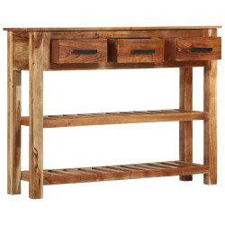 Aparador com 3 gavetas 110x30x80 cm madeira maciça