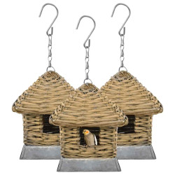 Casas para pássaros 3 pcs vime