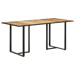 Mesa de jantar 160 cm madeira de mangueira áspera