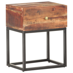Mesa de cabeceira 40x30x50 cm madeira de acácia áspera