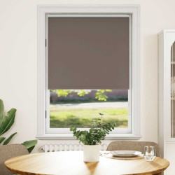Cortina de rolo blackout, 104,4 x 175 cm, largura do tecido 100 cm, cor café.