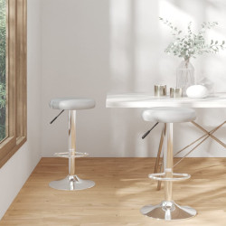 Bancos de bar 2 pcs couro artificial cinzento