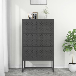 Aparador alto 80x35x135 cm aço antracite