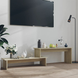 Móvel de TV 180x30x43 cm derivados de madeira carvalho sonoma