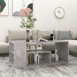Mesa de centro 100x50x40 cm derivados madeira cinzento cimento