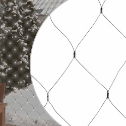 Rede luzes de natal 3x2 m 204 luzes LED int/ext branco frio