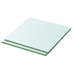 Prateleiras 2 pcs 30x30 cm vidro transparente