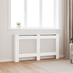 Cobertura de radiador 152x19x81,5 cm MDF branco