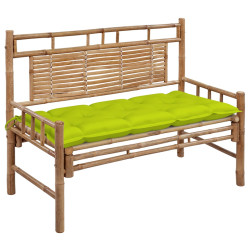 Banco de jardim com almofadão 120 cm bambu