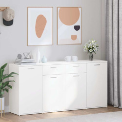 Aparador 160x36x75 cm contraplacado branco