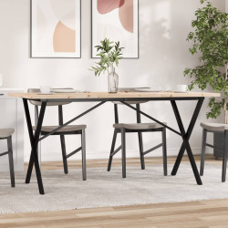 Mesa de jantar estrutura em x 160x80x75,5cm pinho/aço