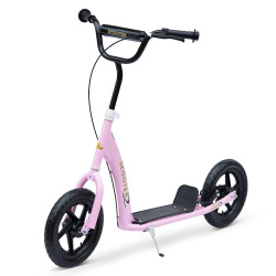 Trotinete para Crianças acima de 5 anos Scooter de 2 Rodas Grandes de 12 Polegadas com Freio e Guidão Ajustável em Altura Carga