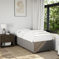 Estrutura de cama sem colchão 90x190 cm tecido cinzento