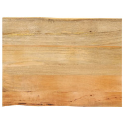 Tampo de mesa c/ borda viva 80x60x3,8 cm mangueira maciça