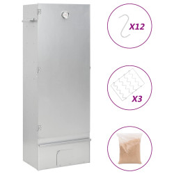 Defumador bbq c/ aparas madeira 44,5x29x110 cm aço galvanizado