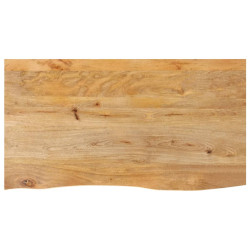 Tampo de mesa c/ borda viva 110x60x3,8 cm mangueira maciça