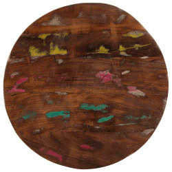 Tampo de mesa redondo ø40x3,8cm madeira recuperada maciça