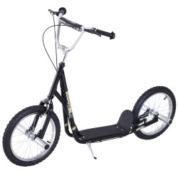 Trotinete para Crianças acima de 5 anos Scooter de 2 Rodas Grandes Insufláveis de 16 Polegadas com Freios e Guidão Ajustável em