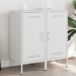 Aparadores 2 pcs 36x39x79 cm aço branco