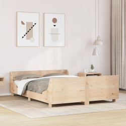 Cama sem colchão 160x200 cm madeira de pinho maciça