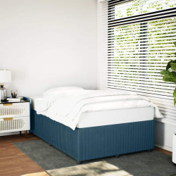 Estrutura de cama 120x190 cm veludo azul