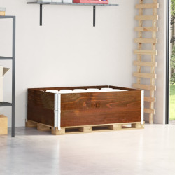 Colares p/ paletes 2 pcs 120x80cm madeira pinho maciça castanho