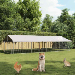 Canil de exterior com telhado 600x300x150 cm