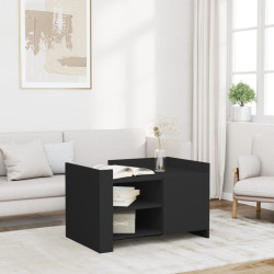 Mesa de centro 80x50x50 cm derivados de madeira preto
