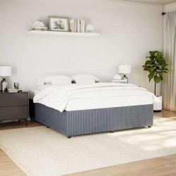 Estrutura de cama sem colchão 200x200 cm veludo cinzento-escuro