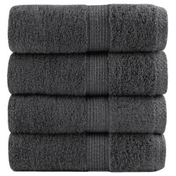 Toalhas de rosto premium solund 4 unidades antracite 30x30 cm 600 g/m²