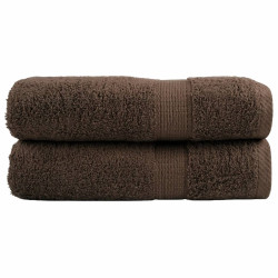 Toalhas de mãos premium solund 2pcs 50x100 cm 600 gsm castanho