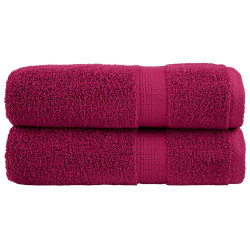 Toalhas de banho premium solund 2 pcs 70x140 cm 600 gsm bordô