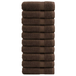 Toalhas de banho premium solund 10pcs 70x140cm 600gsm castanho