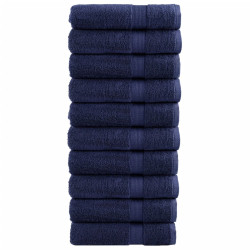 Toalhas mãos premium solund 10pcs 50x100cm 600gsm azul-marinho