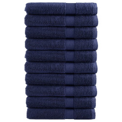 Toalhas premium solund 10 pcs 100x200 cm 600 gsm azul-marinho