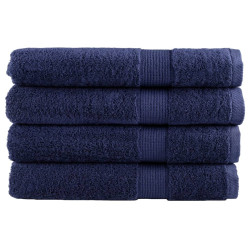 Toalhas sauna premium solund 4pcs 80x200cm 600gsm azul-marinho