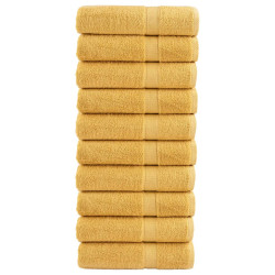 Toalhas de banho premium solund 10pcs 70x140cm 600 gsm dourado