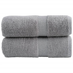 Toalhas de rosto premium solund 2 peças cinza 30x30 cm 600 g/m²