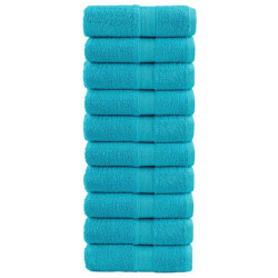 Toalhas de rosto premium solund 10 unidades turquesa 30x30 cm 600 g/m²