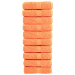 Toalhas de bidé premium solund 10 pcs 30x50 cm 600 gsm laranja