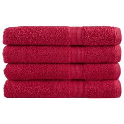 Toalhas de sauna premium solund 4pcs 80x200cm 600 gsm vermelho
