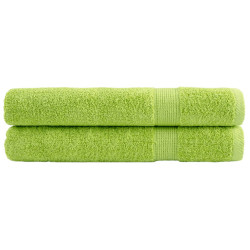 Toalhas premium solund 2 pcs 100x200 cm 600 gsm verde maça