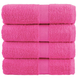 Toalhas de rosto premium solund 4 peças rosa 30x30 cm 600 g/m²
