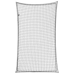 Rede para reboque com corda elástica 2,5x1,5 m PP preto