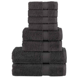 8Pcs conjunto toalhas banho premium solund 600gsm antracite